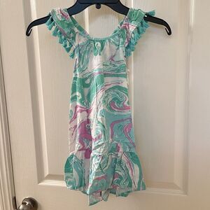 Cat & Jack Tie Dye Swirl Tassel Dress Girls Size 4T